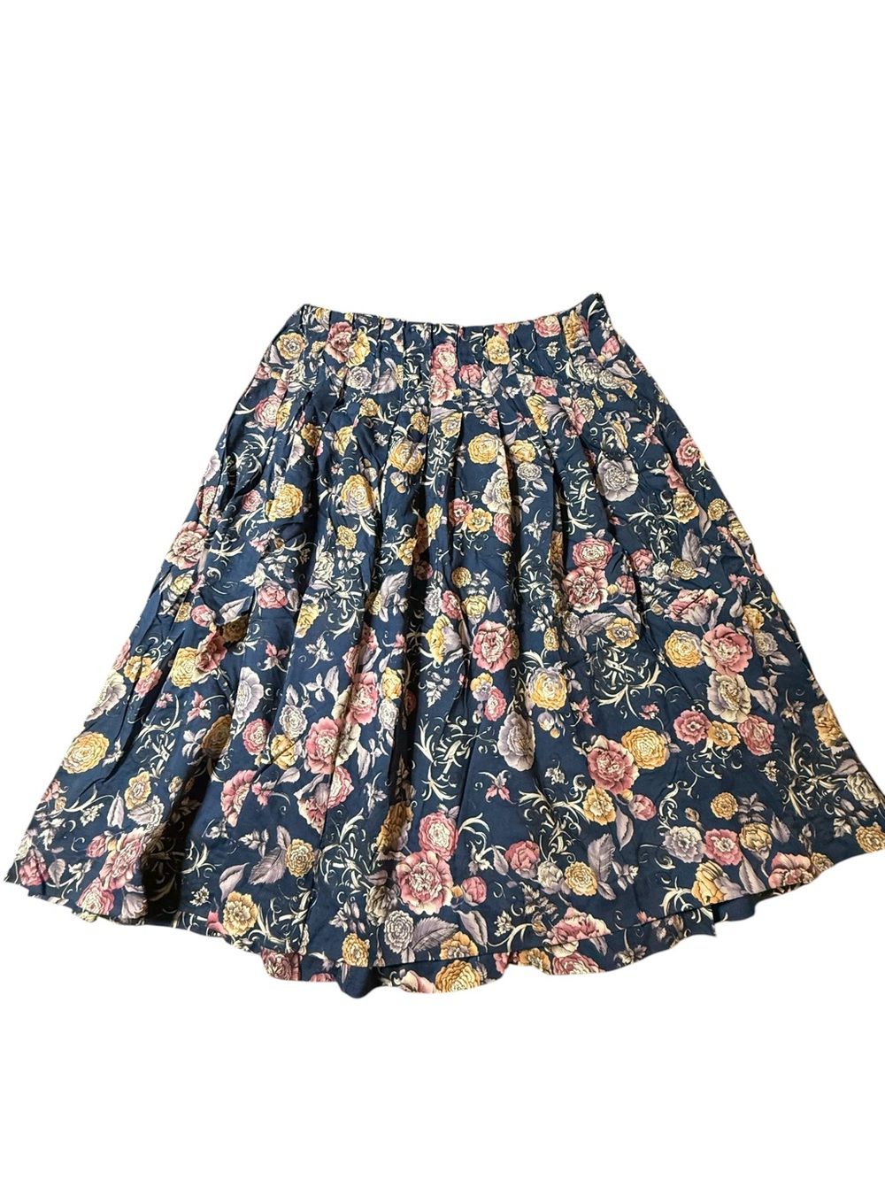 Vintage Maria Christina Womens Pleated Floral Skirt Soft Grunge Cottagecore Sz L